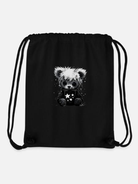 Niedlicher Emo Teddybär - Stanley/Stella recycelter Gym Bag - Schwarz