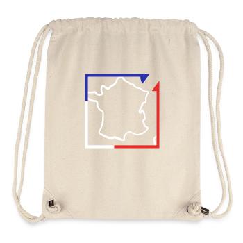 France bleu blanc rouge - Sac à cordon recyclé Stanley/Stella - blanc naturel - Devant
