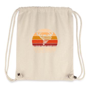 Retro Tornado Twister Hurricane Lover - Stanley/Stella Recycled Gym Bag - natural - Front