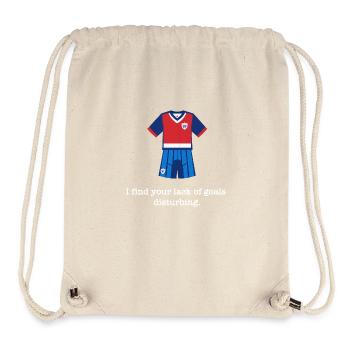 Maillot de football drôle - Sac à cordon recyclé Stanley/Stella - blanc naturel - Devant