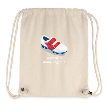 Chaussure de football Soccer Dicton amusant - Sac à cordon recyclé Stanley/Stella - blanc naturel - Devant