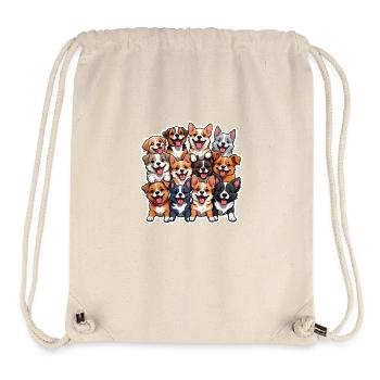 Happy Dogs Collage - Stanley/Stella Recycled Gym Bag - natural - Front