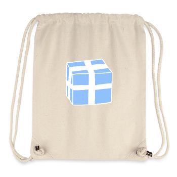geschenk symbol schachtel blau - Stanley/Stella recycelter Gym Bag - Naturweiß - Vorne