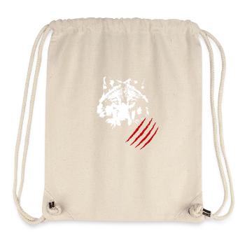 Tête de loup - Sac à cordon recyclé Stanley/Stella - blanc naturel - Devant