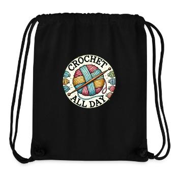 Crochet all Day - Stanley/Stella Recycled Gym Bag - black - Front