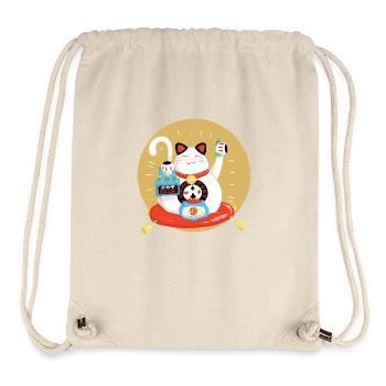 Maneki neko feiert - Stanley/Stella recycelter Gym Bag - Naturweiß - Vorne