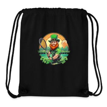 St. Patrick's Day Kleeblatt Tennis - Stanley/Stella recycelter Gym Bag - Schwarz - Vorne