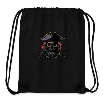 Crâne de pirate - Sac à cordon recyclé Stanley/Stella - noir - Devant