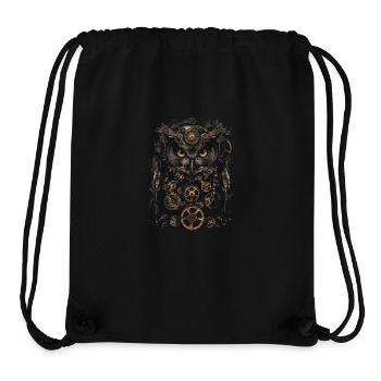 Steampunk Eule - Stanley/Stella recycelter Gym Bag - Schwarz - Vorne
