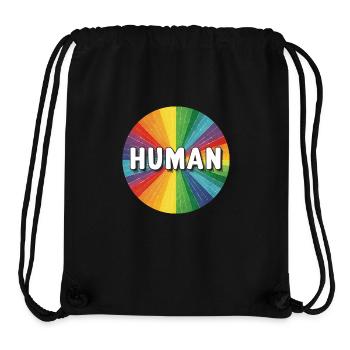 LGBTQ Human - Stanley/Stella recycelter Gym Bag - Schwarz - Vorne
