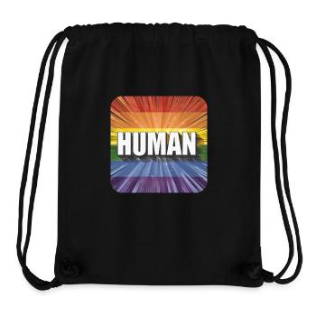 LGBTQ Human - Stanley/Stella recycelter Gym Bag - Schwarz - Vorne