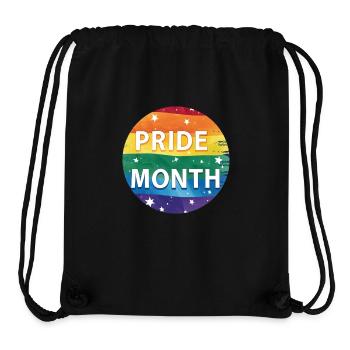 Mois de la fierté LGBTQ - Sac à cordon recyclé Stanley/Stella - noir - Devant