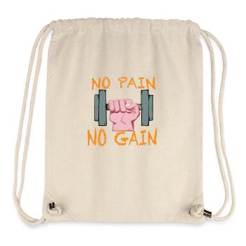 no pain no gain - Sac à cordon recyclé Stanley/Stella - blanc naturel - Devant