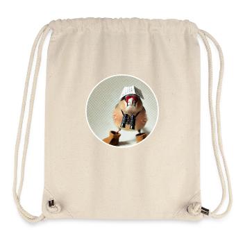 Finch with binoculars - Stanley/Stella Recycled Gym Bag - natural - Front