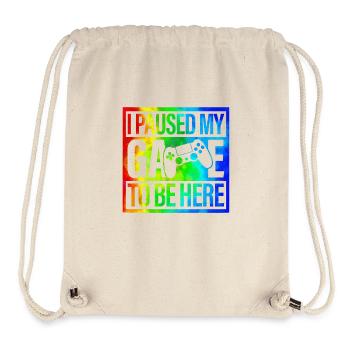 Gamer Jeu En Ligne Jeux Sur Ordinateur Arcade Neon - Sac à cordon recyclé Stanley/Stella - blanc naturel - Devant