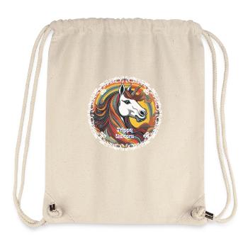 Trippy Unicorn - Stanley/Stella Recycled Gym Bag - natural - Front