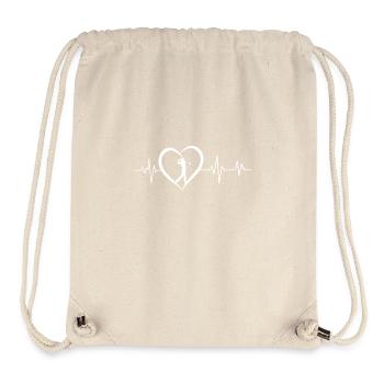 Herzschlag Golf - Stanley/Stella recycelter Gym Bag - Naturweiß - Vorne