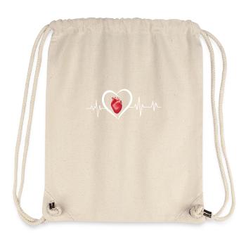 Menschlicher Herzschlag - Stanley/Stella recycelter Gym Bag - Naturweiß - Vorne