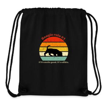 Retro Beagle - Stanley/Stella Recycled Gym Bag - black - Front