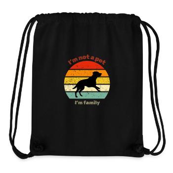 Retro Labrador - Stanley/Stella Recycled Gym Bag - black - Front