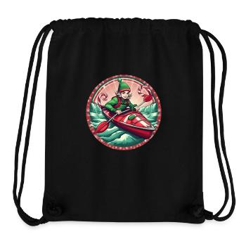 Weihnachtself-kajakfahren - Stanley/Stella recycelter Gym Bag - Schwarz - Vorne