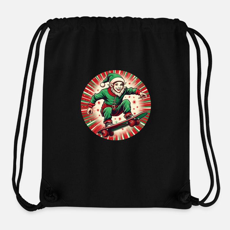 Weihnachtself Skateboarden - Stanley/Stella recycelter Gym Bag - Schwarz