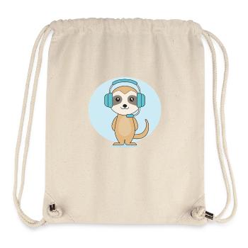 Erdmännchen mit Headset - Stanley/Stella recycelter Gym Bag - Naturweiß - Vorne