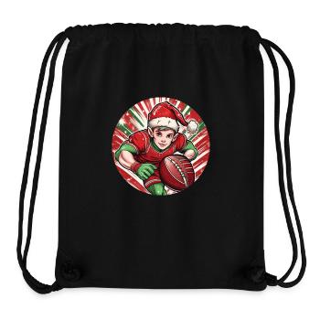 Weihnachtself Rugby - Stanley/Stella recycelter Gym Bag - Schwarz - Vorne