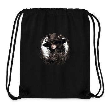 Emo Cowboy Steampunk Fille - Sac à cordon recyclé Stanley/Stella - noir - Devant