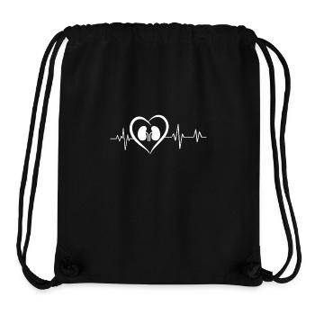 Herzschlag Lunge - Stanley/Stella recycelter Gym Bag - Schwarz - Vorne