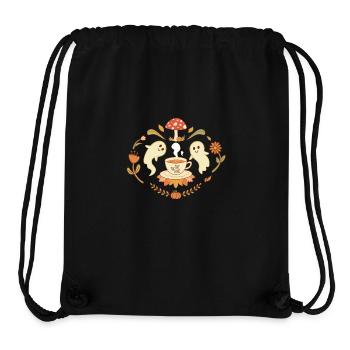 Spooky Tea Time Cottagecore Halloween - Stanley/Stella Recycled Gym Bag - black - Front