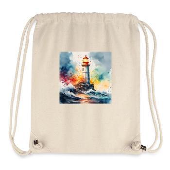 Lighthouse - Stanley/Stella Recycled Gym Bag - natural - Front