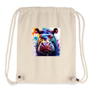 Hippo farbig - Stanley/Stella recycelter Gym Bag - Naturweiß - Vorne