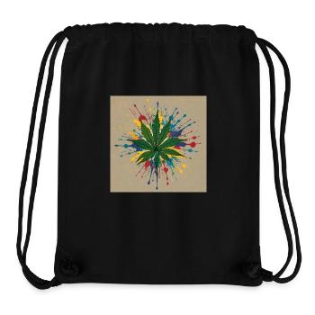 Leaf Hemp Colored - Stanley/Stella Recycled Gym Bag - black - Front
