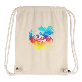 Cock tup fight animal isolated colorful chicken - Stanley/Stella Recycled Gym Bag - natural - Front