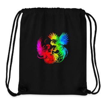 Cock tup fight animal isolated colorful chicken - Stanley/Stella Recycled Gym Bag - black - Front