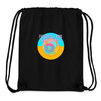 Liberté pour les beignets - Sac à cordon recyclé Stanley/Stella - noir - Devant