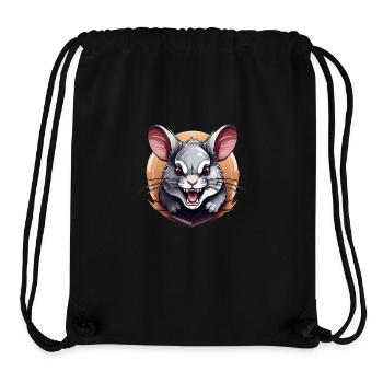 Wild angry animal pugnacious combative chinchilla - Stanley/Stella Recycled Gym Bag - black - Front