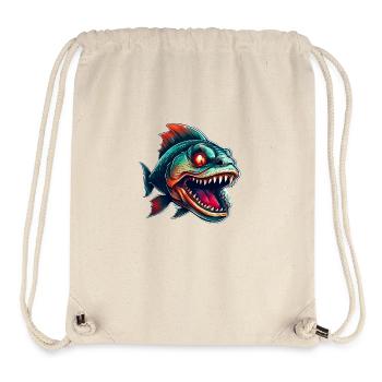 piranha angry combative motivational sport - Stanley/Stella Recycled Gym Bag - natural - Front
