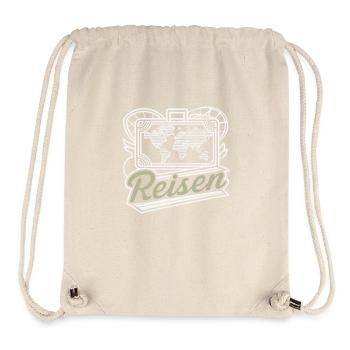 Reisekoffer Perfekt für Weltenbummler Urlaub - Stanley/Stella recycelter Gym Bag - Naturweiß - Vorne