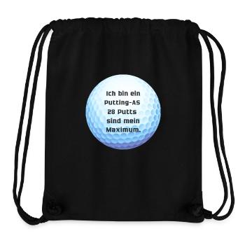 Golf Affirmation - Putting - Sac à cordon recyclé Stanley/Stella - noir - Devant
