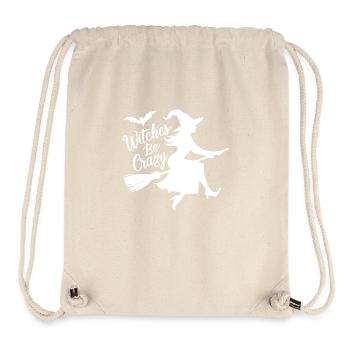 Halloween Witch Broom Witches Be Crazy - Stanley/Stella Recycled Gym Bag - natural - Front