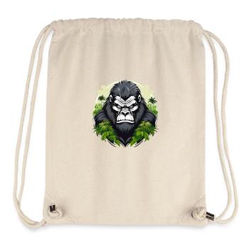Wild angry gorilla combative motivational sport - Stanley/Stella Recycled Gym Bag - natural - Front