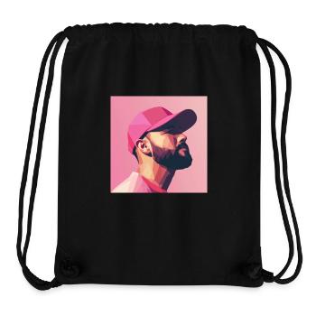Pink - Stanley/Stella recycelter Gym Bag - Schwarz - Vorne