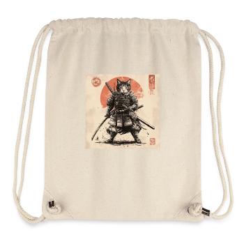 Cat Samurai Japan Ukiyo-E - Stanley/Stella Recycled Gym Bag - natural - Front
