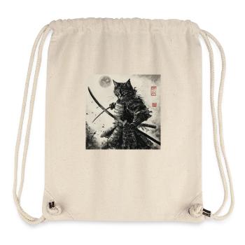 Cat Samurai Japan Ukiyo-E - Stanley/Stella Recycled Gym Bag - natural - Front
