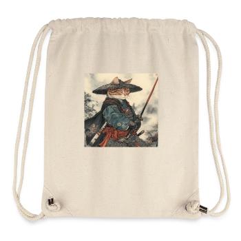 Cat Samurai Japan Ukiyo-E - Stanley/Stella Recycled Gym Bag - natural - Front