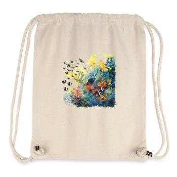 Le pays des merveilles de la barrière de corail - Sac à cordon recyclé Stanley/Stella - blanc naturel - Devant