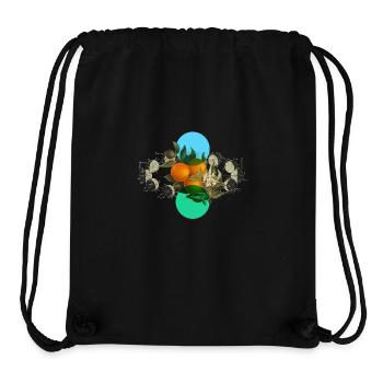 Orange cycle - Stanley/Stella recycelter Gym Bag - Schwarz - Vorne