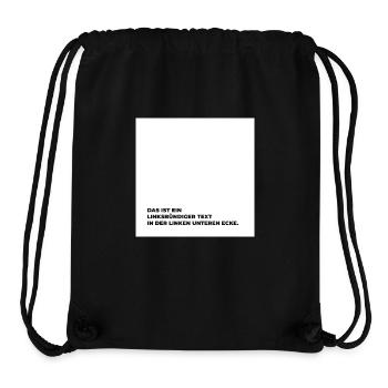 Das ist ein linksbündiger Text in der linken … - Stanley/Stella recycelter Gym Bag - Schwarz - Vorne